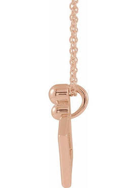 14K White Gold Geometic Pendant