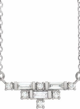 14K White Gold 1/4 CTW Natural Diamond Art Deco 16