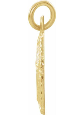 14K Yellow Gold Sacred Heart of Jesus Medal