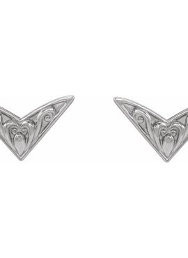 Platinum Sculptural Earrings