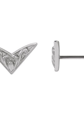 Platinum Sculptural Earrings