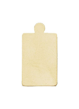 14K Yellow Gold 20 Gauge Rectangle Stamping with External Undrilled Eyelet