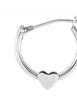 14K Yellow Gold 14.5 mm Youth Hinged Hoop Heart Earrings