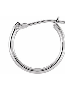 14K Yellow Gold Youth Hinged 12.5 mm Hoop Earrings
