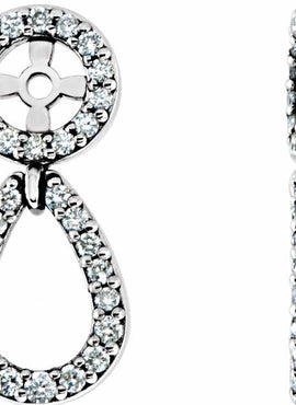 Platinum 1/3 CTW Natural Diamond Earring Jackets