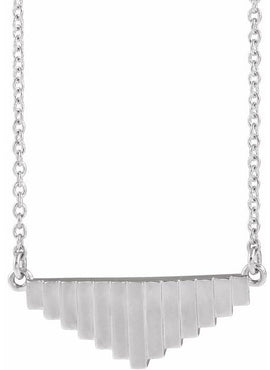 14K White Gold Geometric 16