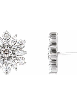 14K White Gold 1 CTW Natural Diamond Earrings