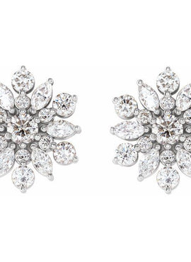 14K White Gold 1 CTW Natural Diamond Earrings