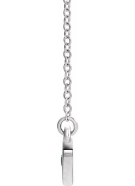 14K White Gold .03 CTW Natural Diamond Heart 16