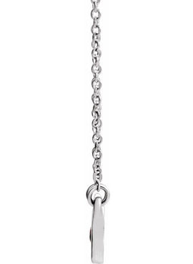 14K White Gold .03 CTW Natural Diamond Heart 16