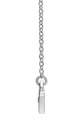 14K White Gold .03 CTW Natural Diamond Heart 16