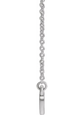 14K White Gold .03 CTW Natural Diamond Heart 16