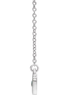 14K White Gold .03 CTW Natural Diamond Heart 16