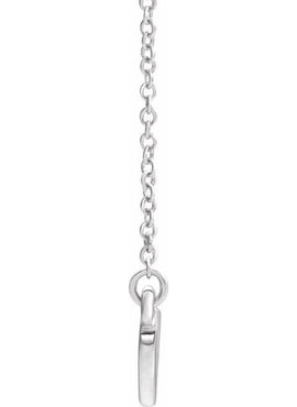 14K White Gold .03 CTW Natural Diamond Heart 16