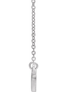 14K White Gold .03 CTW Natural Diamond Heart 16
