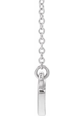 14K White Gold .03 CTW Natural Diamond Heart 16
