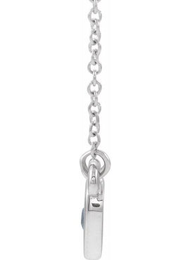 14K White Gold .03 CTW Natural Diamond Heart 16