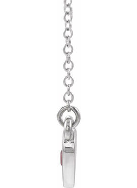 14K White Gold .03 CTW Natural Diamond Heart 16