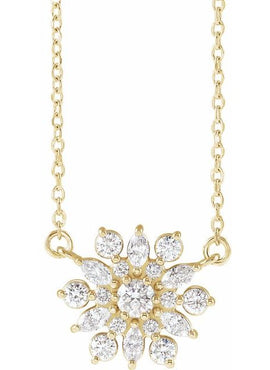 14K White Gold 1/2 CTW Natural Diamond Vintage-Inspired 16
