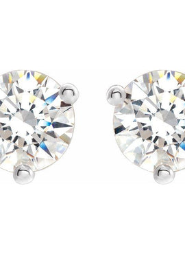 14K Rose Gold 5 mm Round Stuller Lab-Grown Moissanite™ Earrings