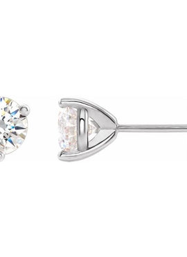 14K Rose Gold 5 mm Round Stuller Lab-Grown Moissanite™ Earrings