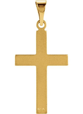 14K Yellow Gold 29.4x13.8 mm Cross Pendant