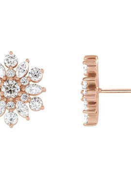 14K White Gold 1 CTW Natural Diamond Earrings