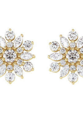 14K White Gold 1 CTW Natural Diamond Earrings