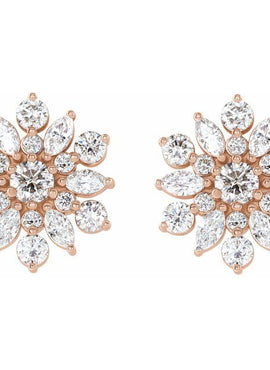 14K White Gold 1 CTW Natural Diamond Earrings