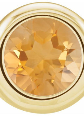 14K Yellow Gold 5 mm Imitation Citrine Pendant