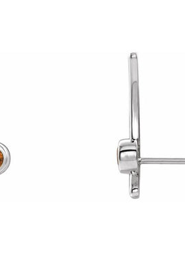 14K Yellow Gold Natural White Sapphire Ear Climbers