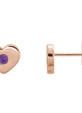 14K White Gold .06 CTW Natural Diamond Heart Earrings