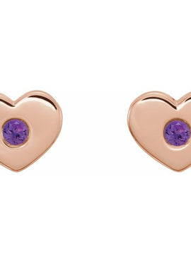 14K White Gold .06 CTW Natural Diamond Heart Earrings