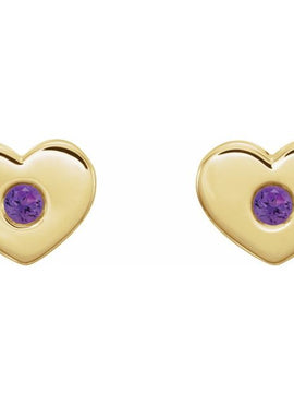 14K White Gold .06 CTW Natural Diamond Heart Earrings