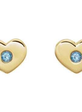 14K White Gold .06 CTW Natural Diamond Heart Earrings