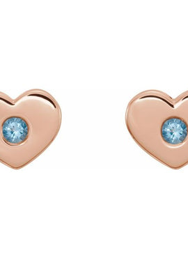 14K White Gold .06 CTW Natural Diamond Heart Earrings