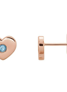 14K White Gold .06 CTW Natural Diamond Heart Earrings