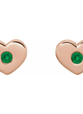 14K White Gold .06 CTW Natural Diamond Heart Earrings