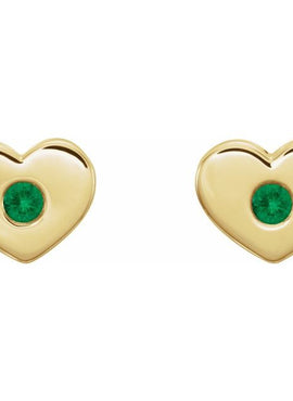 14K White Gold .06 CTW Natural Diamond Heart Earrings