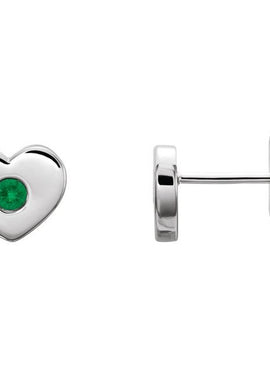 14K White Gold .06 CTW Natural Diamond Heart Earrings