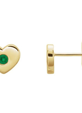 14K White Gold .06 CTW Natural Diamond Heart Earrings