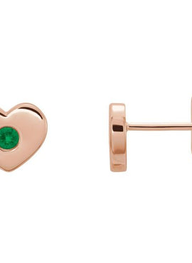 14K White Gold .06 CTW Natural Diamond Heart Earrings