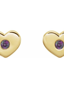 14K White Gold .06 CTW Natural Diamond Heart Earrings