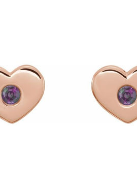 14K White Gold .06 CTW Natural Diamond Heart Earrings
