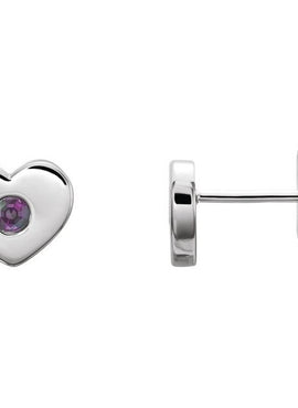 14K White Gold .06 CTW Natural Diamond Heart Earrings