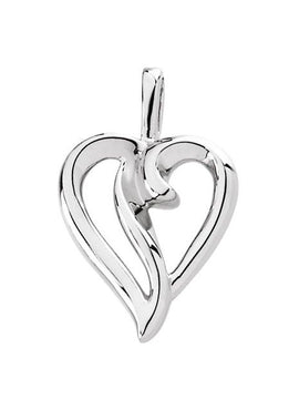 18K Yellow Gold Heart Pendant