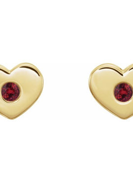 14K White Gold .06 CTW Natural Diamond Heart Earrings