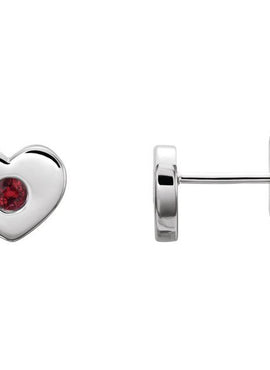 14K White Gold .06 CTW Natural Diamond Heart Earrings