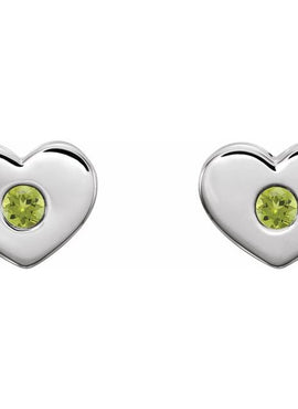 14K White Gold .06 CTW Natural Diamond Heart Earrings