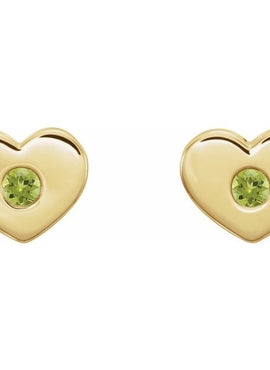 14K White Gold .06 CTW Natural Diamond Heart Earrings